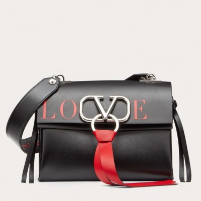 Valentino Small Love Vring Shoulder Black Bag LDBS245678