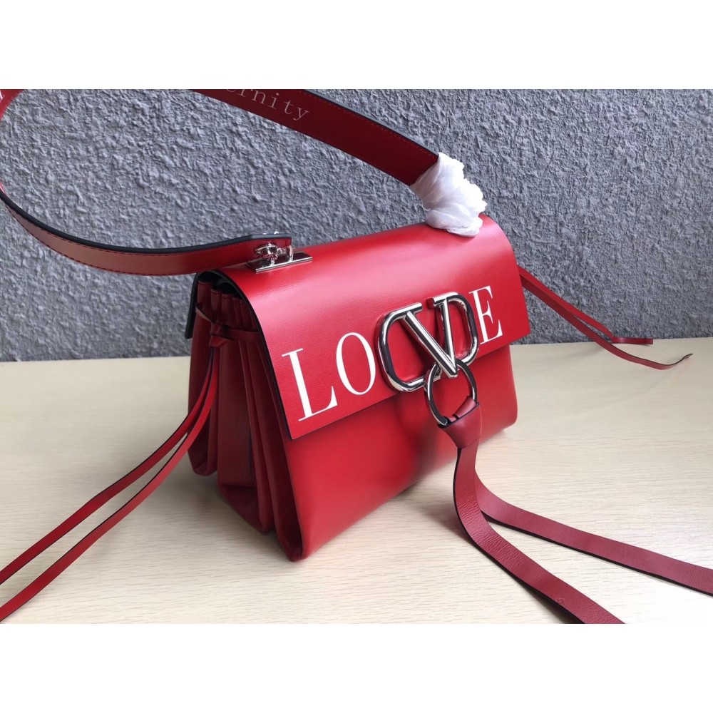 Valentino Small Love Vring Shoulder Red Bag LDBS245679