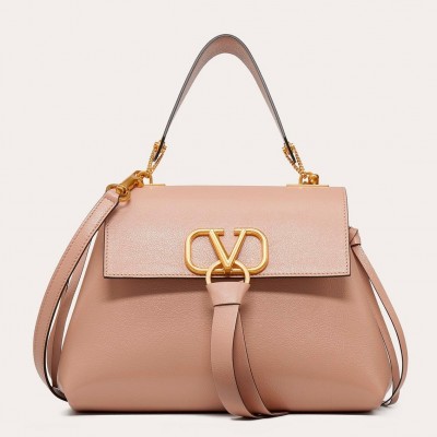 Valentino Small Vring Handbag In Pink Buffalo Leather LDBS245705