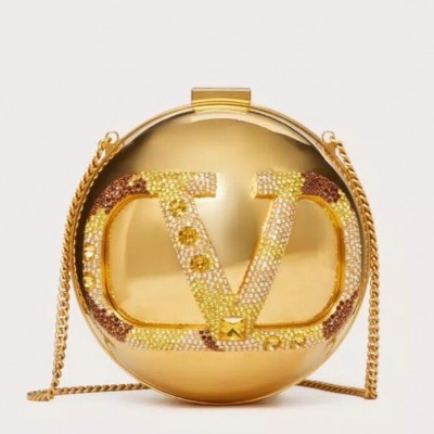 Valentino VLogo Signature Spherical Metal Minaudiere LDBS245756