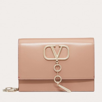 Valentino Vcase Small Chain Bag In Nude Calfskin LDBS245739