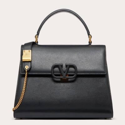 Valentino Vsling Handbag In Black Grainy Calfskin LDBS245757